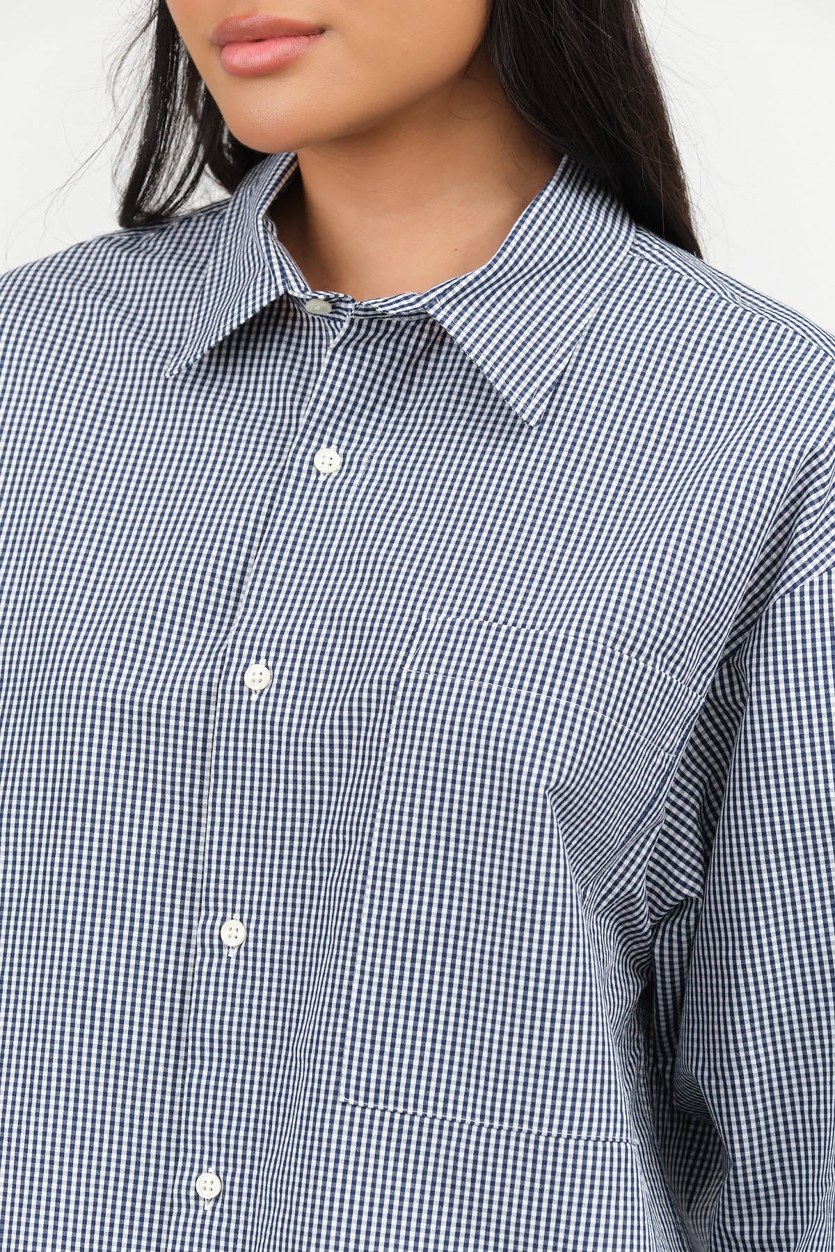 Navy Check Seabreeze Top by Nicholson and Nicholson