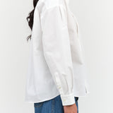 Nicholson and Nicholson Designer Brand Oversized Button Up Seabreeze Top in Bright White