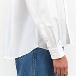 Oversized Button Up Seabreeze Top in Bright White by Nicholson and Nicholson Designer Brand 