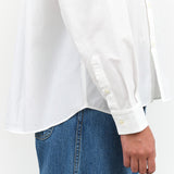 Oversized Button Up Seabreeze Top in Bright White by Nicholson and Nicholson Designer Brand 