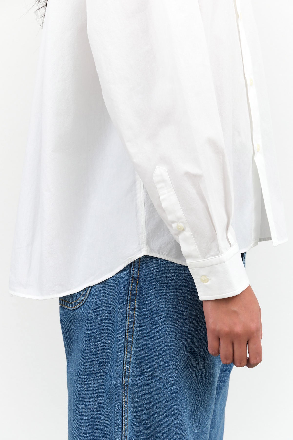 Oversized Button Up Seabreeze Top in Bright White by Nicholson and Nicholson Designer Brand 