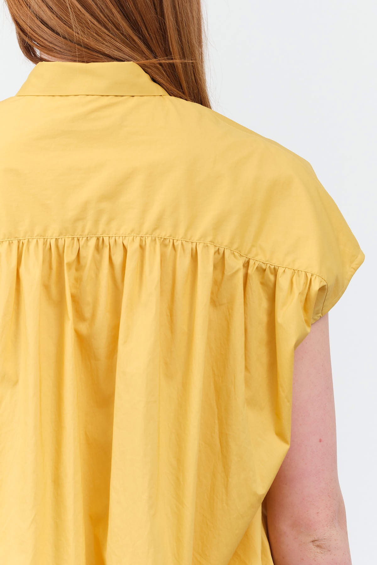 Upper back view of Tender Top in Yellow