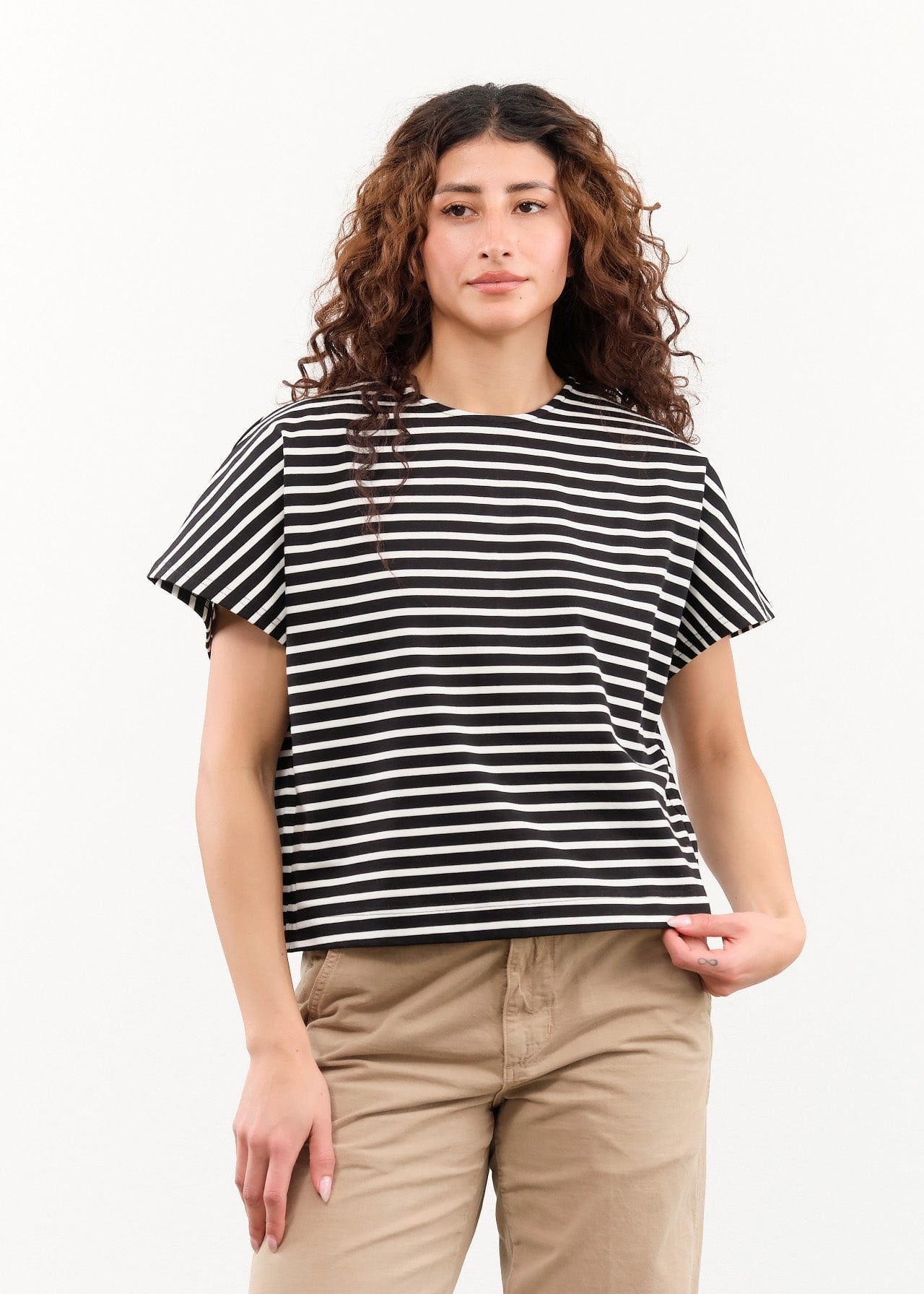 Nicholson & Nicholson Apparel Womens Blouses Tina Top in Black/White