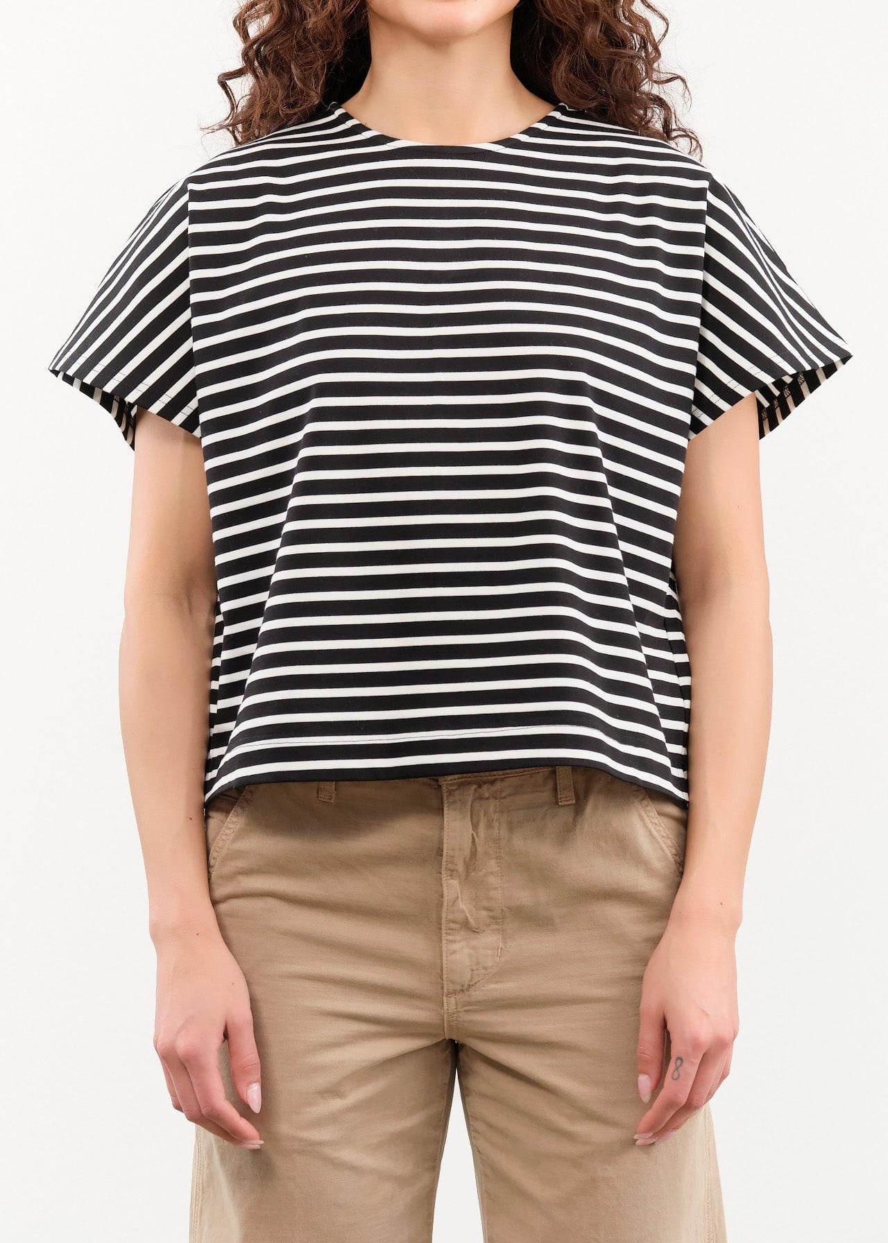 Nicholson & Nicholson Apparel Womens Blouses Tina Top in Black/White