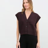 Nicholson & Nicholson Apparel Womens Sweaters Zoe Top in Brown