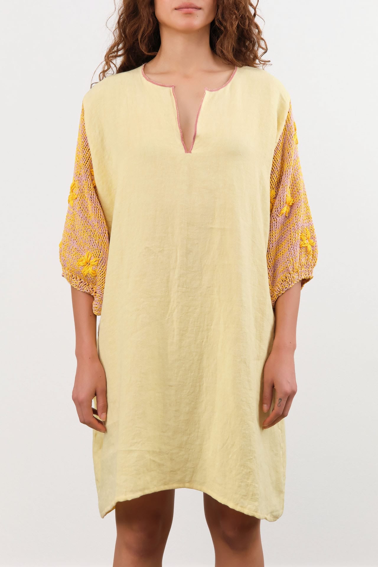 Ninaleuca Apparel Womens Dresses Carolina Dress in Yellow Yellow / One Size