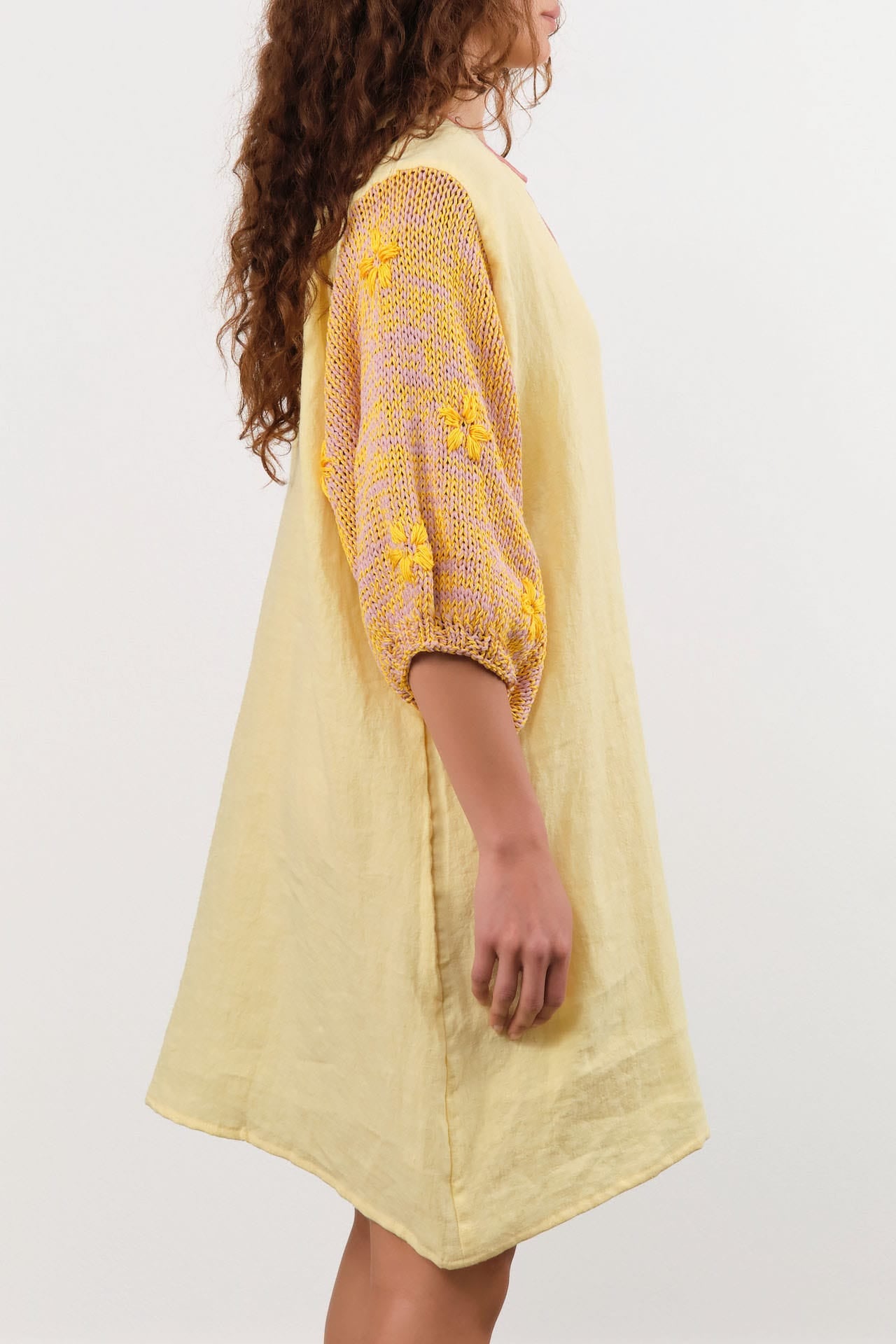 Ninaleuca Apparel Womens Dresses Carolina Dress in Yellow Yellow / One Size