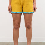 Ninaleuca Apparel Womens Shorts Crochet Shorts in Ocra Ocra / One Size