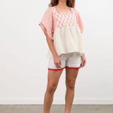Ninaleuca Apparel Womens Shorts Crochet Shorts in White White / One Size
