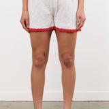 Ninaleuca Apparel Womens Shorts Crochet Shorts in White White / One Size