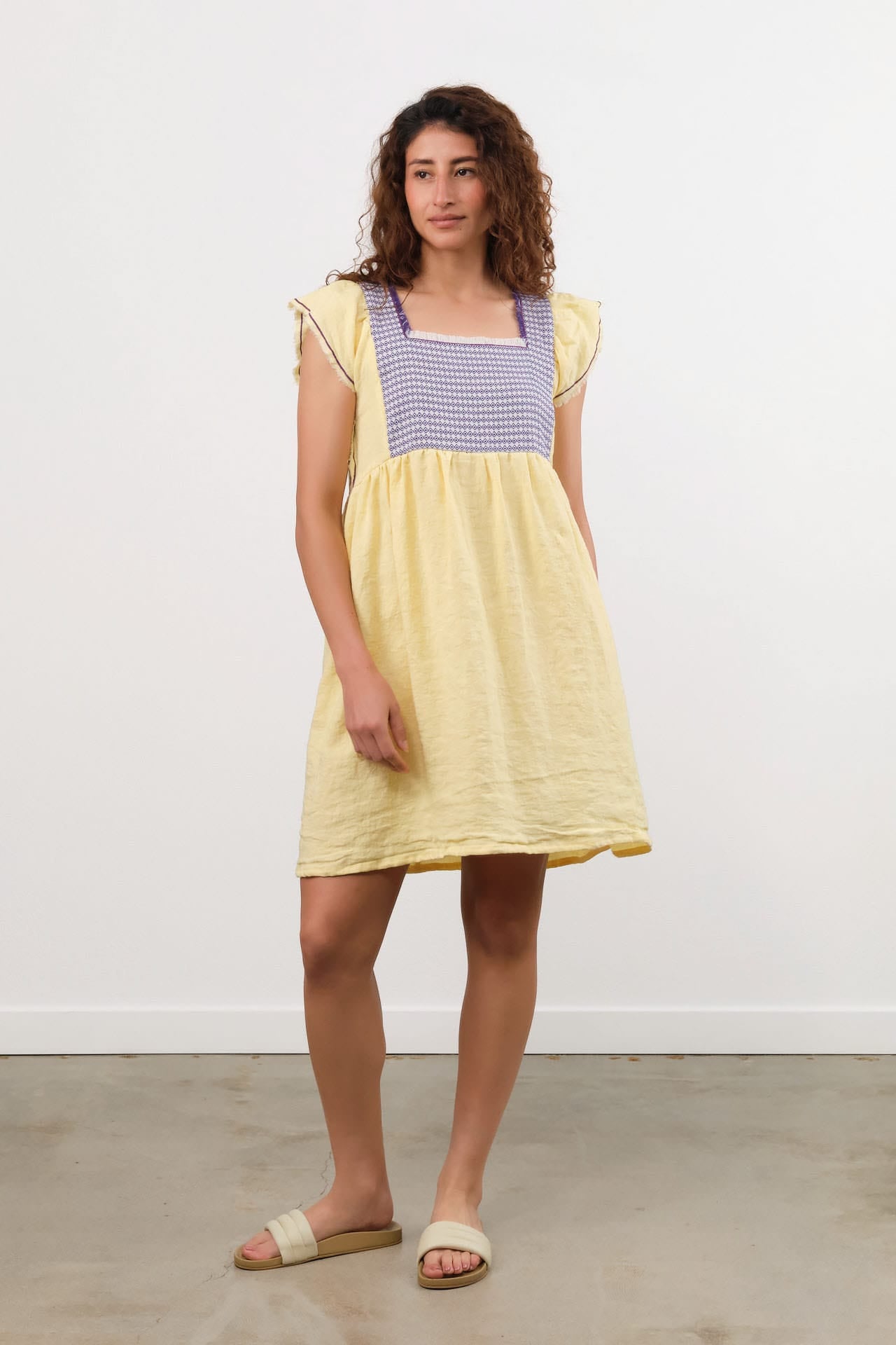 Ninaleuca Apparel Womens Dresses Jilly Short Dress Yellow / One Size