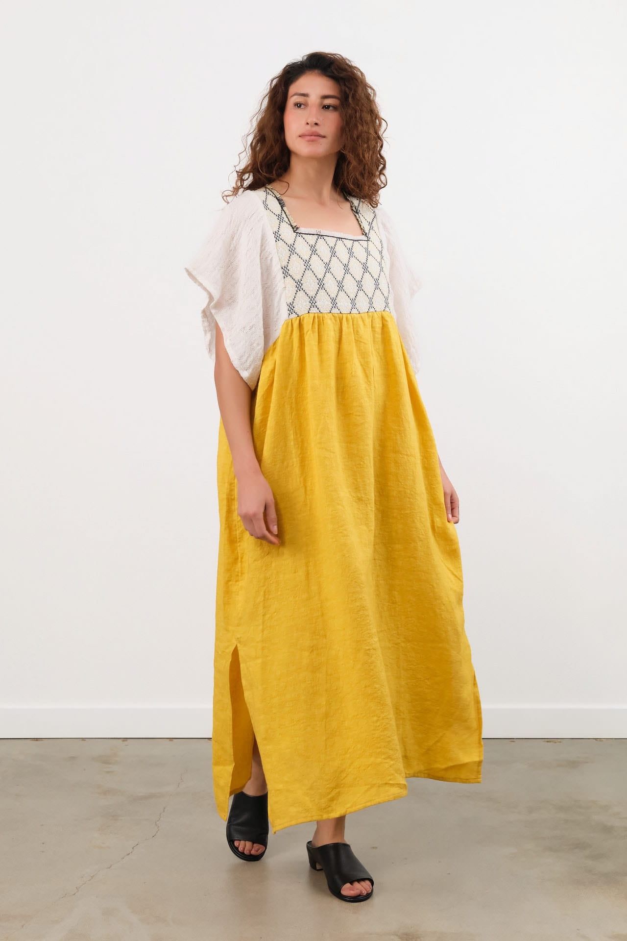 Ninaleuca Apparel Womens Dresses Laura Dress in Ocra Ocra / One Size