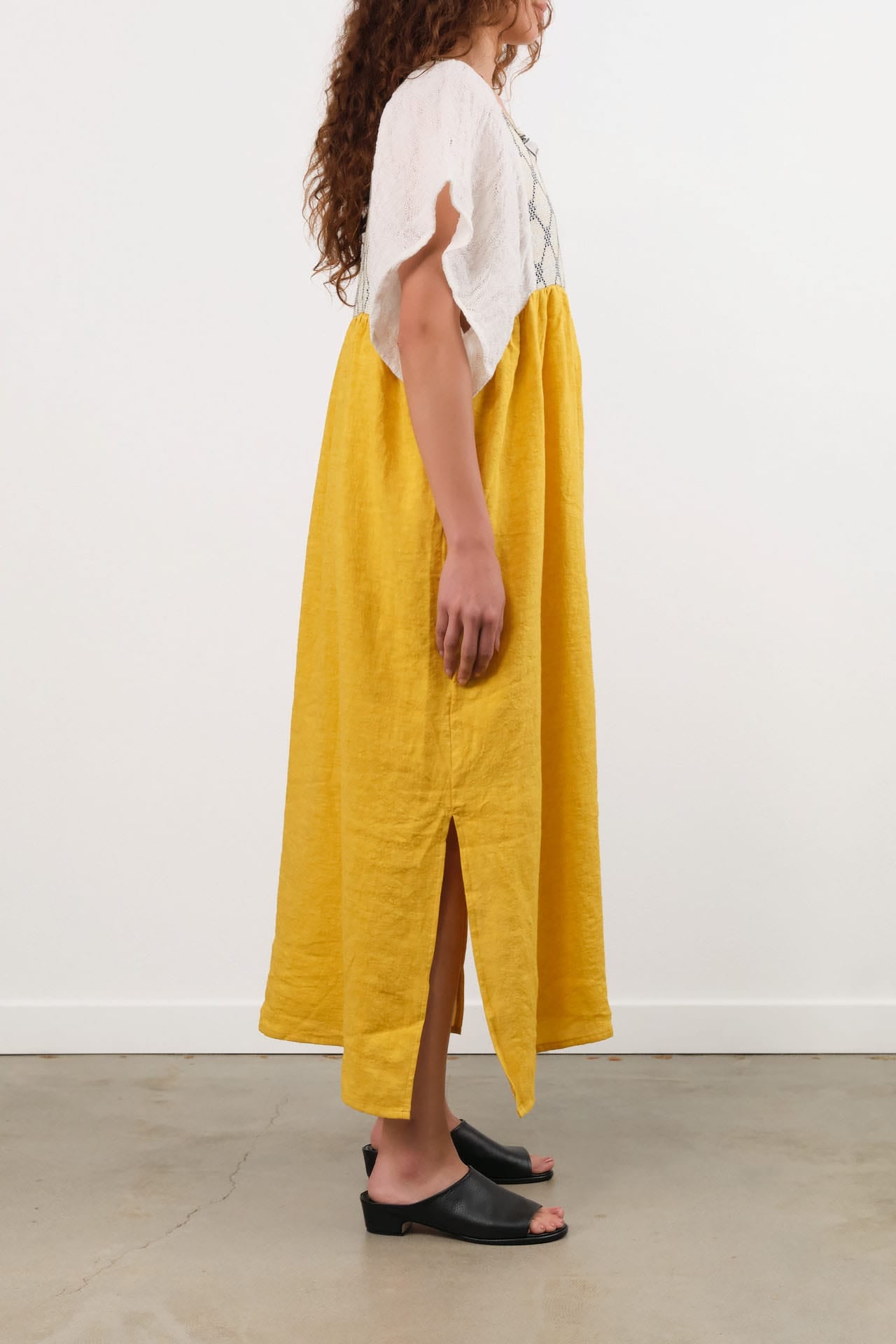 Ninaleuca Apparel Womens Dresses Laura Dress in Ocra Ocra / One Size