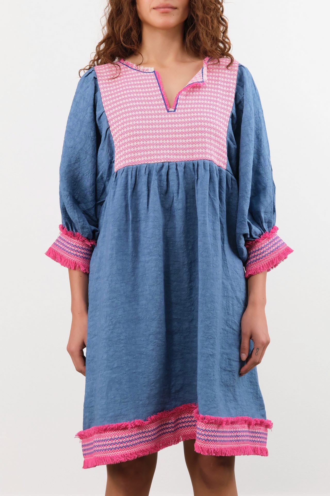 Ninaleuca Apparel Womens Dresses Tulum Short Dress Blue / One Size