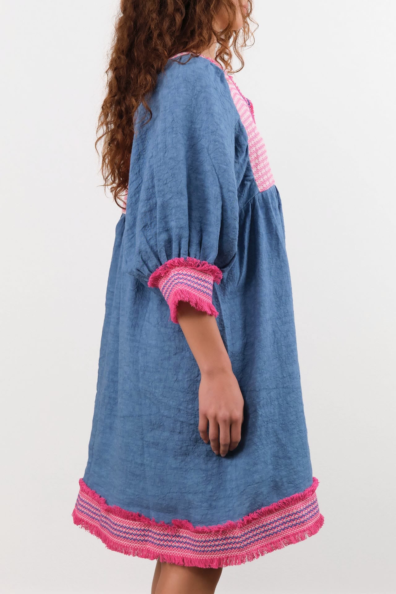 Ninaleuca Apparel Womens Dresses Tulum Short Dress Blue / One Size