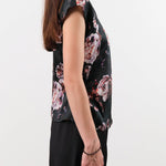 No. 6 Apparel Womens Blouses Alex Top in Black Rose