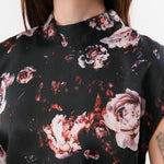 No. 6 Apparel Womens Blouses Alex Top in Black Rose