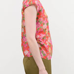 No. 6 Apparel Womens Blouses Alex Top in Red Bouquet