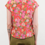 No. 6 Apparel Womens Blouses Alex Top in Red Bouquet
