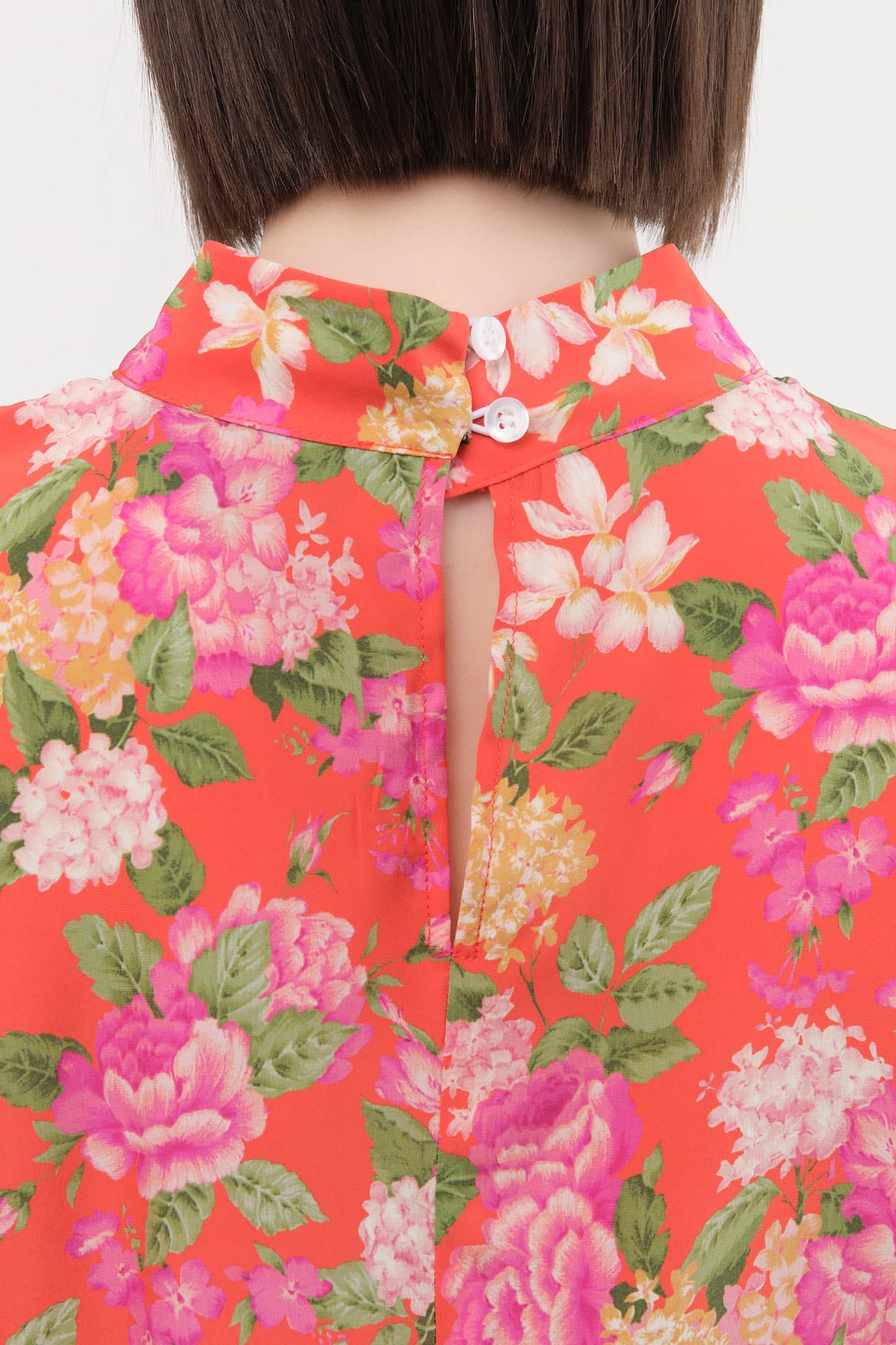 No. 6 Apparel Womens Blouses Alex Top in Red Bouquet