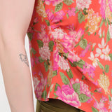 No. 6 Apparel Womens Blouses Alex Top in Red Bouquet