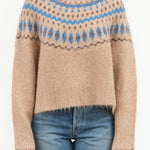 Cardiff Sweater by No. 6 in Camel and Blue 