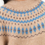 Camel and Blue Cardiff Sweater by No. 6