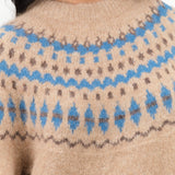 Camel and Blue Cardiff Sweater by No. 6