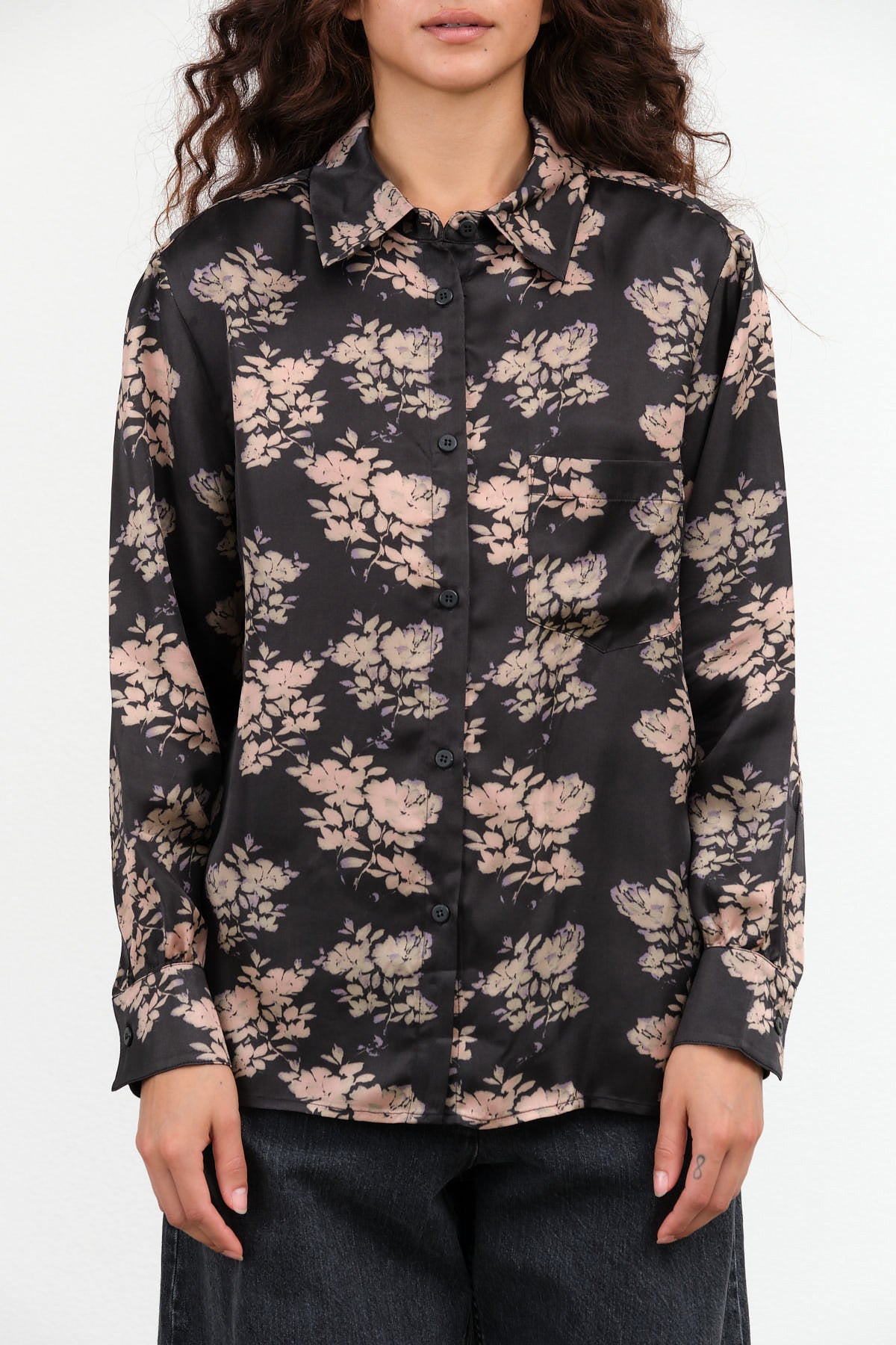 Cullen Shirt by No. 6 in Black Shadow Floral