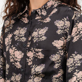 Black Floral Print Cullen Shirt by No. 6