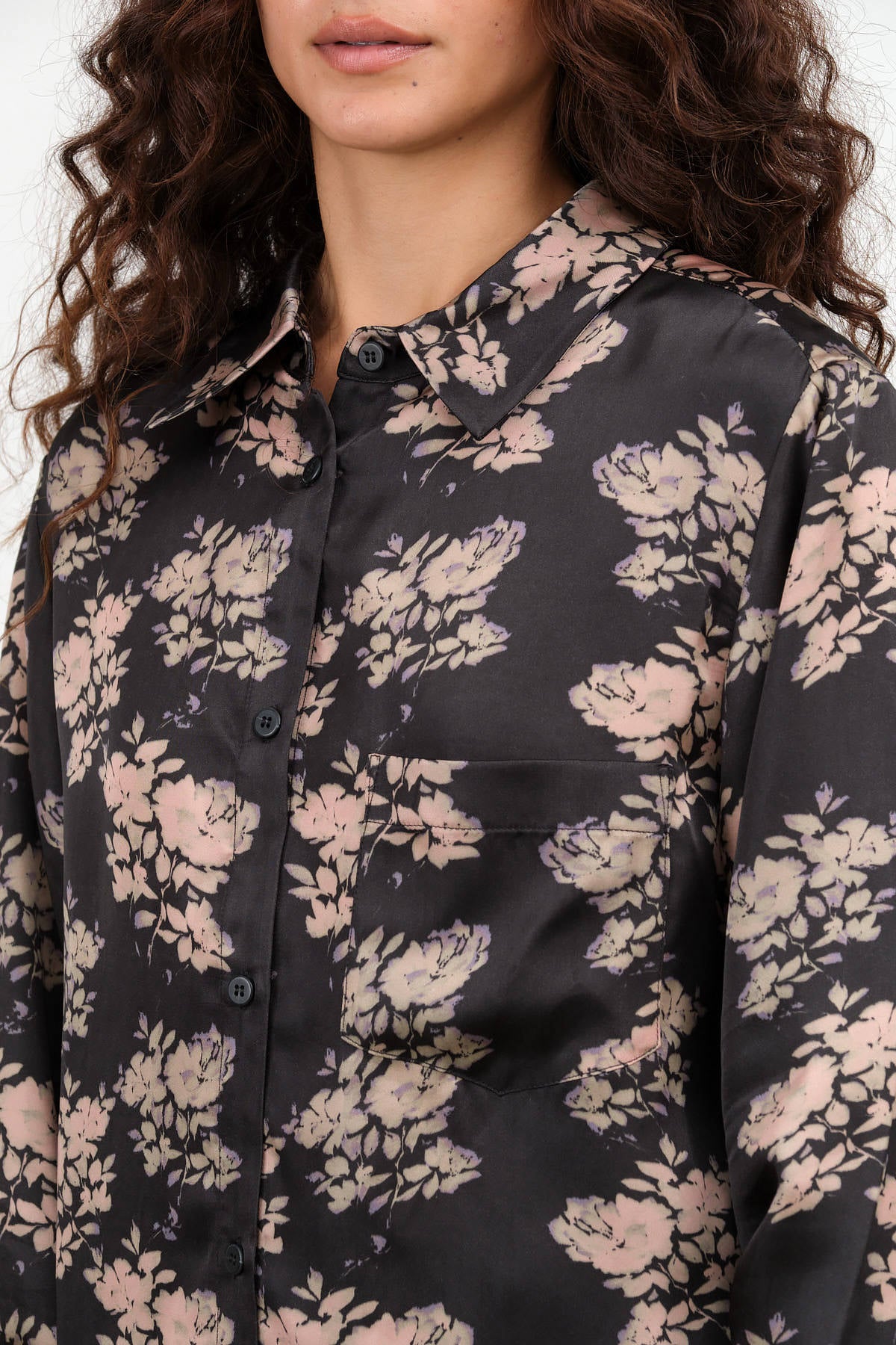 Black Floral Print Cullen Shirt by No. 6