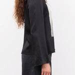 No. 6 Apparel Womens Blouses Diane Top in Black Magnolia