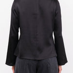 No. 6 Apparel Womens Blouses Diane Top in Black Magnolia