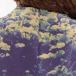 No. 6 Apparel Womens Blouses Diane Top in Green Poppies