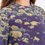 No. 6 Apparel Womens Blouses Diane Top in Green Poppies