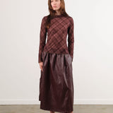 No. 6 Apparel Womens Skirts Mel Skirt in Bordeaux