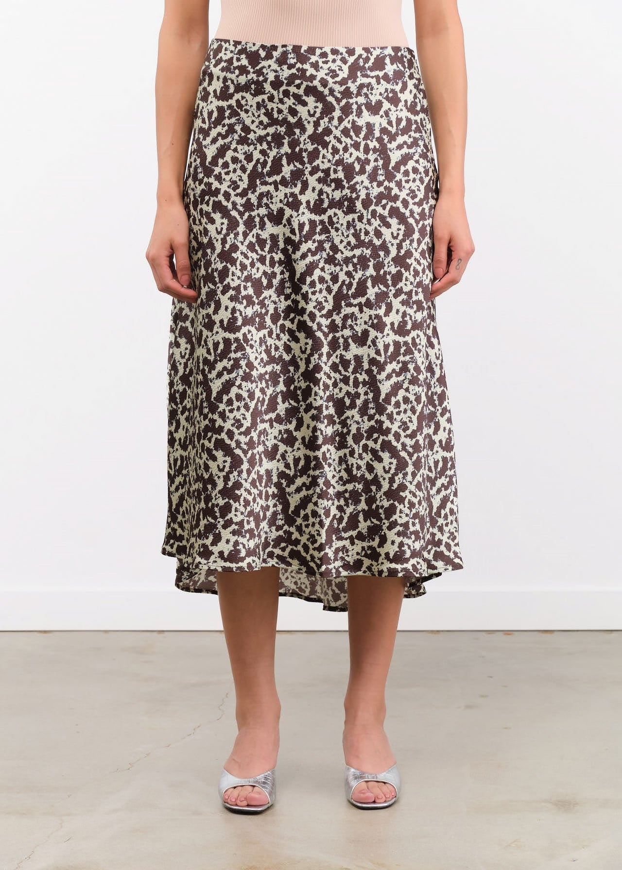 No. 6 Apparel Womens Skirts Mitta Skirt in Mint Ink Blot
