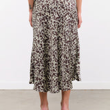 No. 6 Apparel Womens Skirts Mitta Skirt in Mint Ink Blot