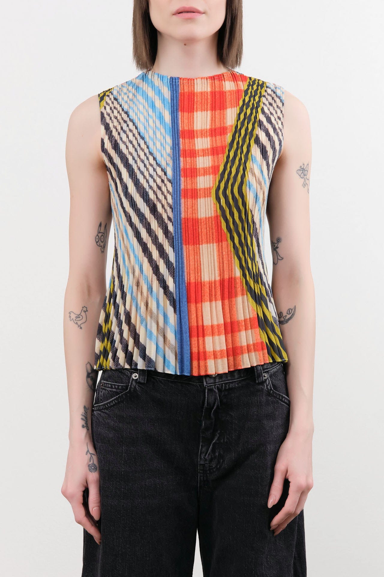 No. 6 Apparel Womens Blouses Rae Tank in Plaid