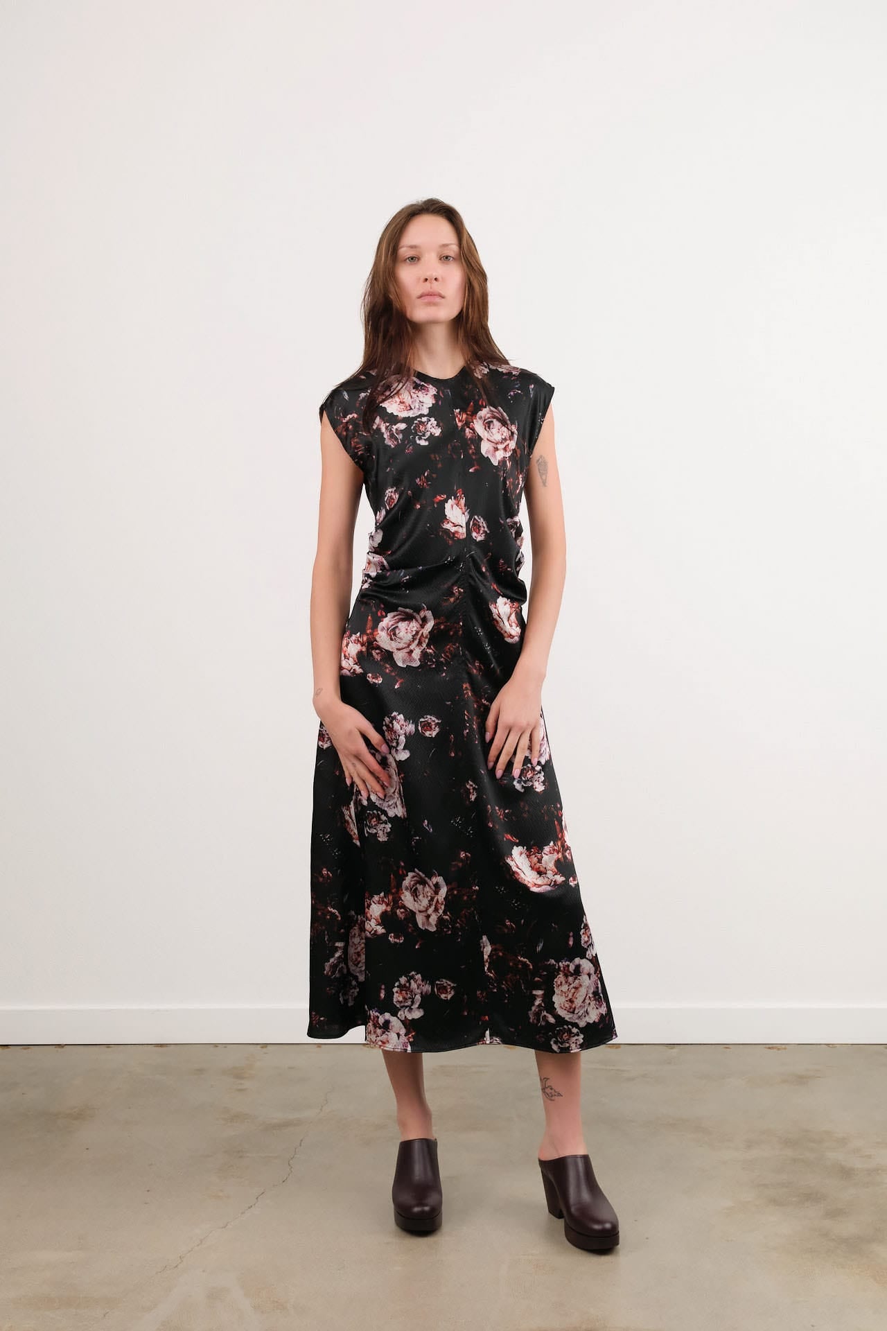No. 6 Apparel Womens Dresses Rochelle Dress in Black Rose