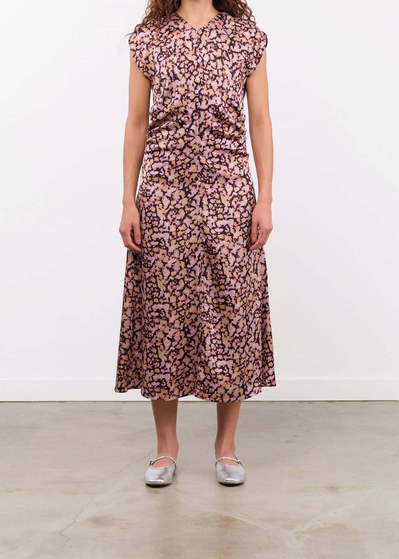 No. 6 Apparel Womens Dresses Rochelle Dress in Pink Ink Blot