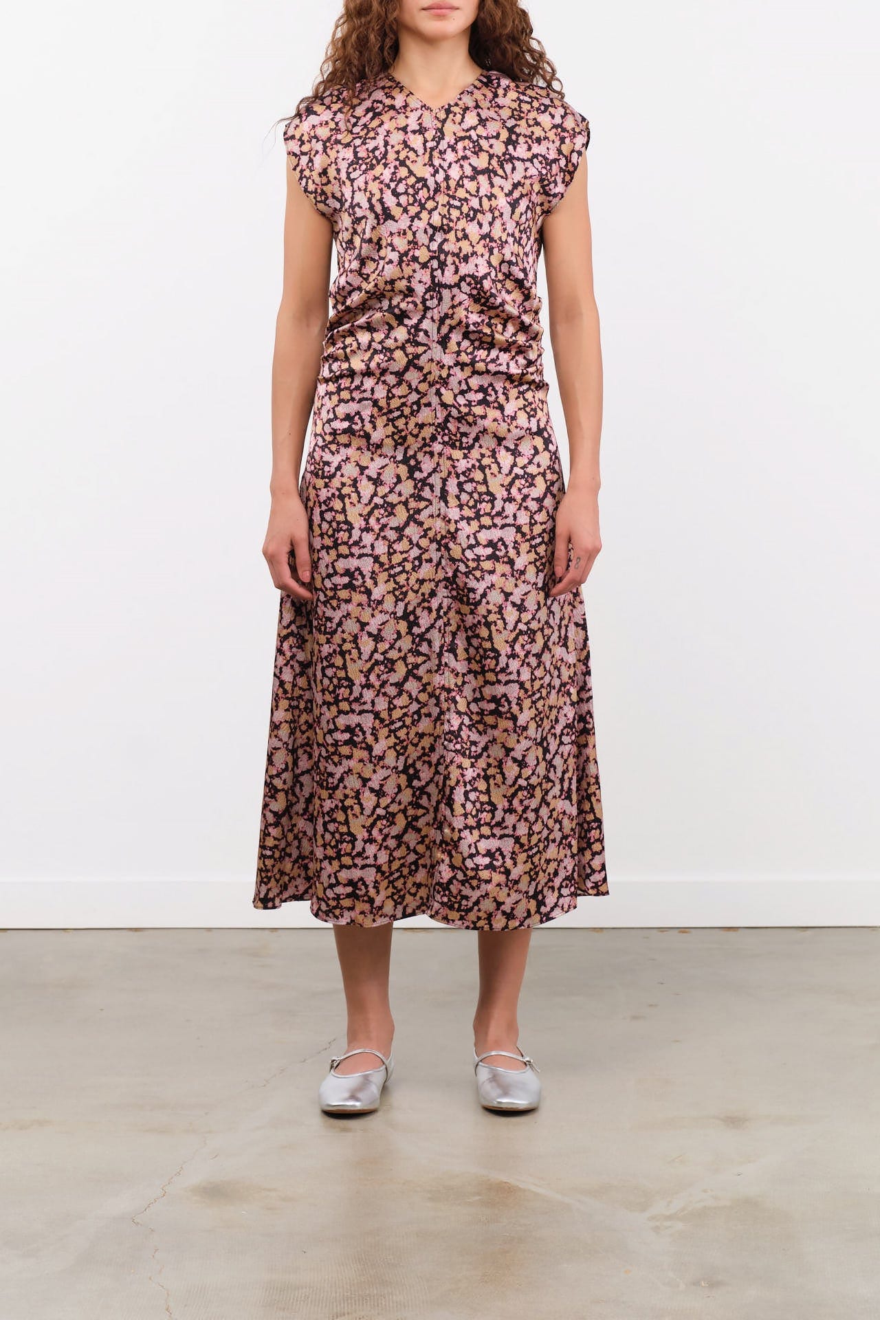 No. 6 Apparel Womens Dresses Rochelle Dress in Pink Ink Blot