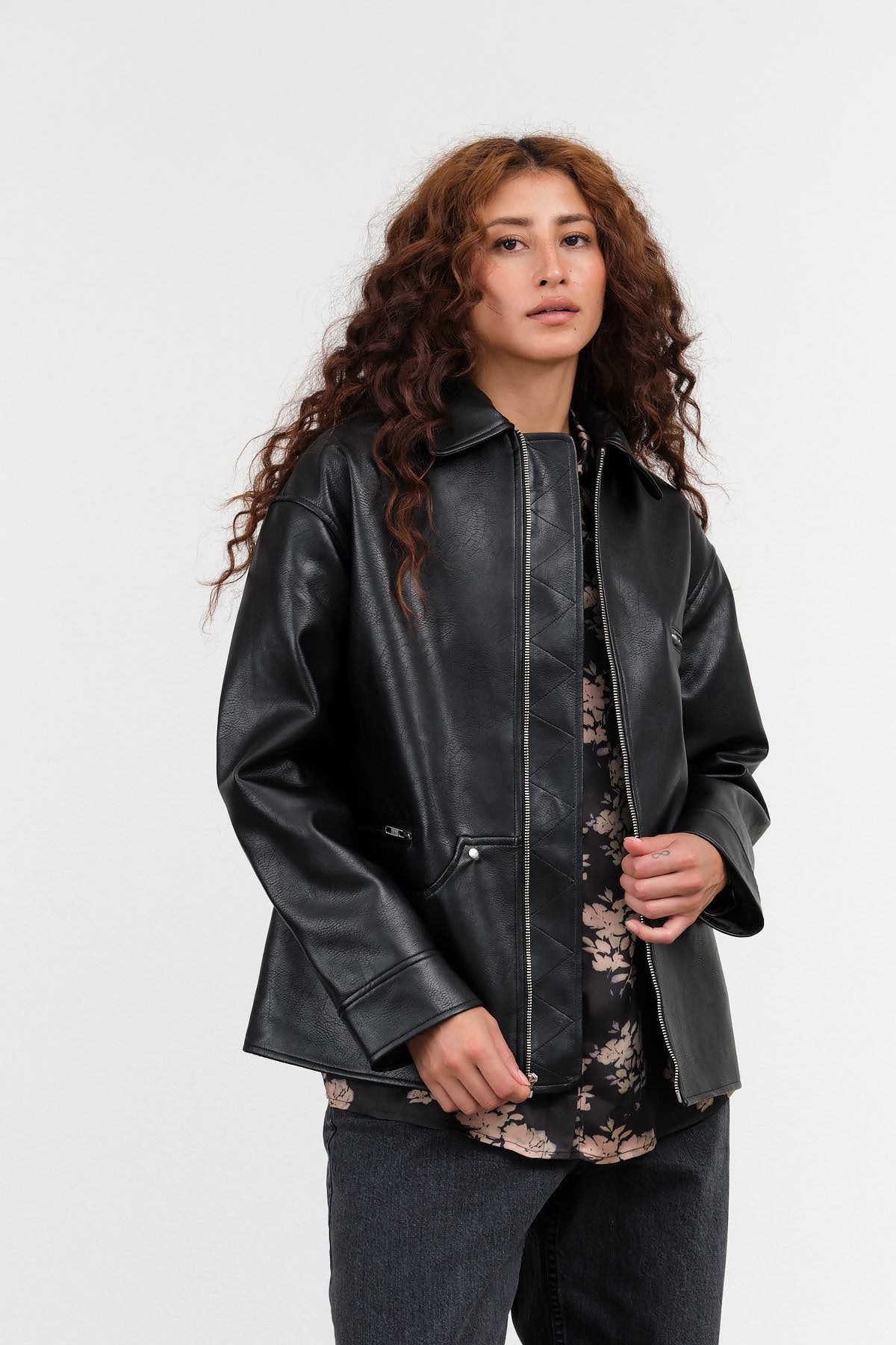 No. 6 Rome Jacket in Pleather Black 