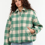 No. 6 Wicke Bomber in Beige and Green