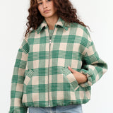 No. 6 Wicke Bomber in Beige and Green