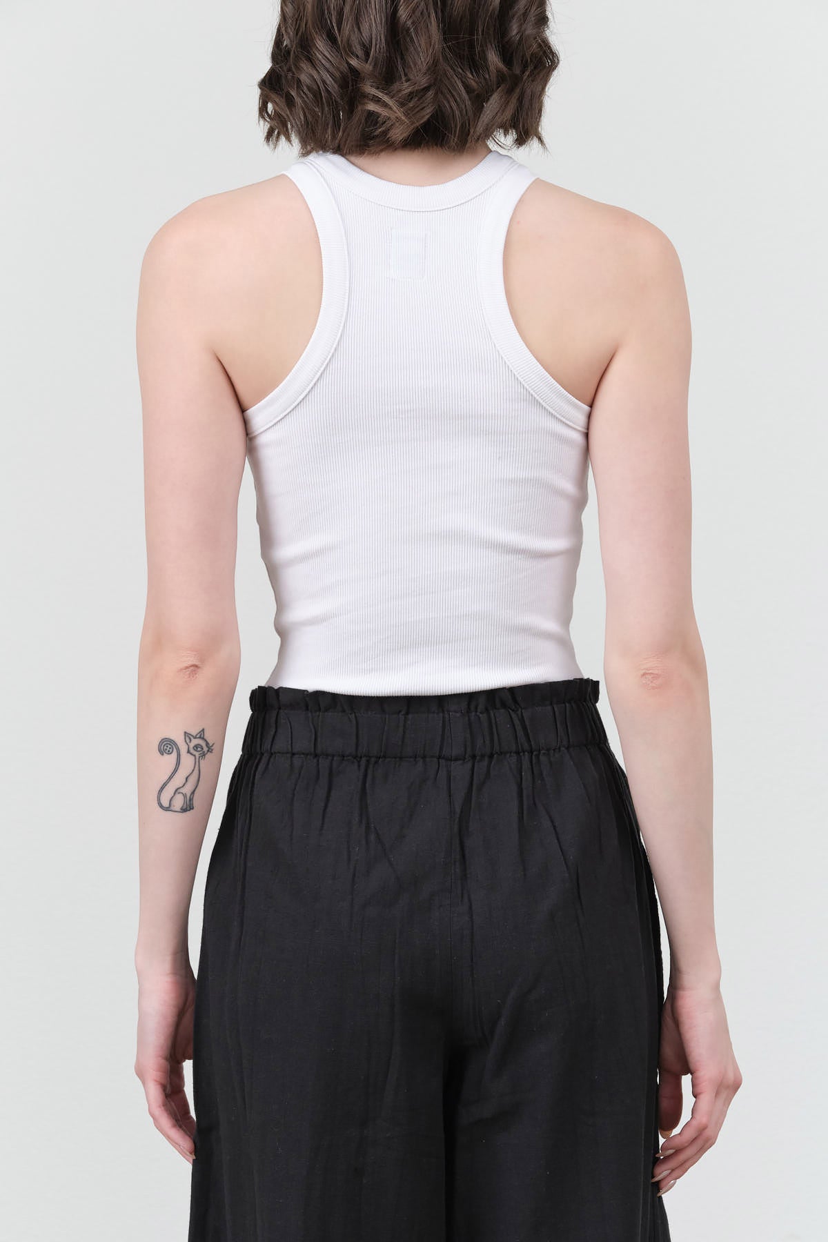 Basic Crop Soft Bright White Racer Back Tank Amaya Tank by NSF