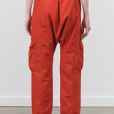 Mars Red Drop Crotch Pants with Drop Crotch NSF Eddy Pants and Drawstring Waist