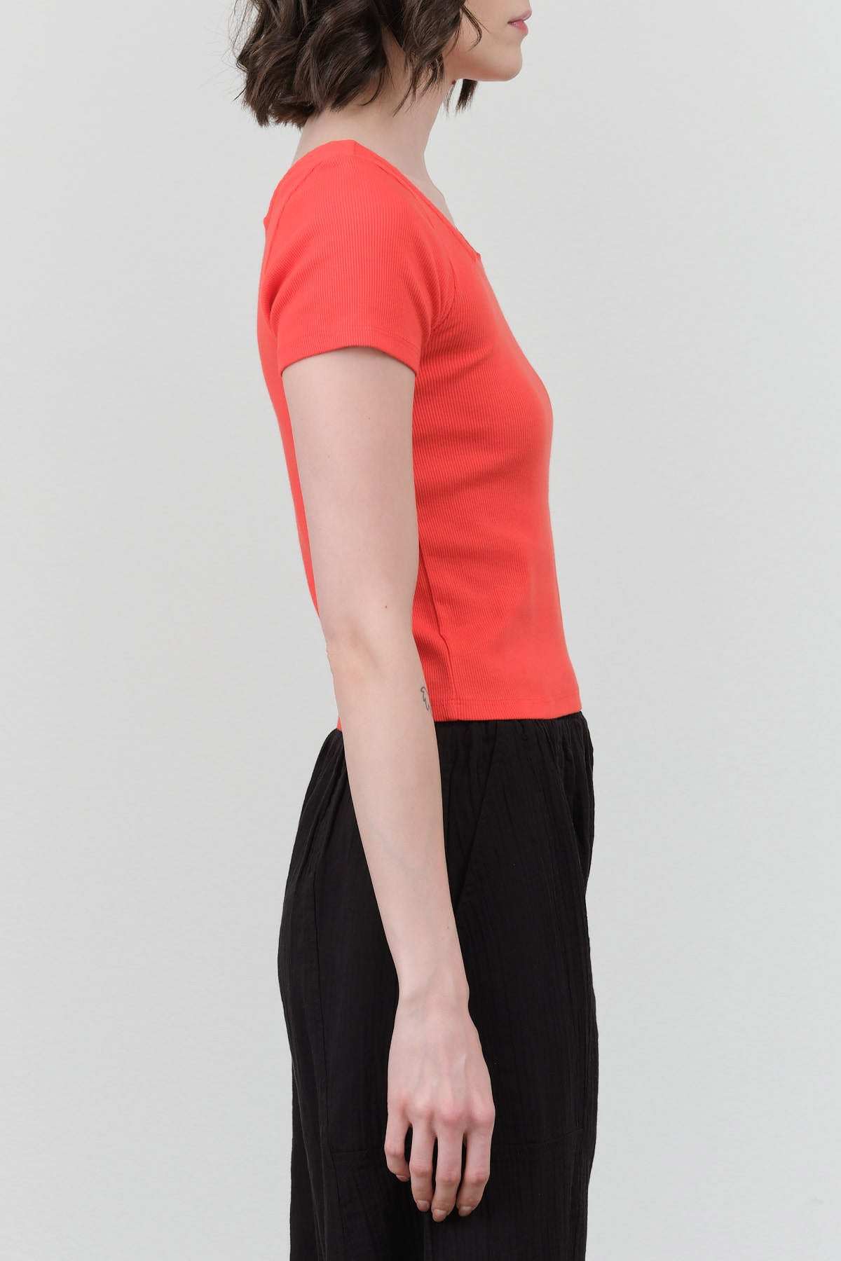 NSF Square Neck Noelle Top in Mars Red