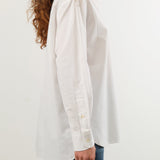 Nymane Apparel Womens Blouses Chris Shirt in White Stitch
