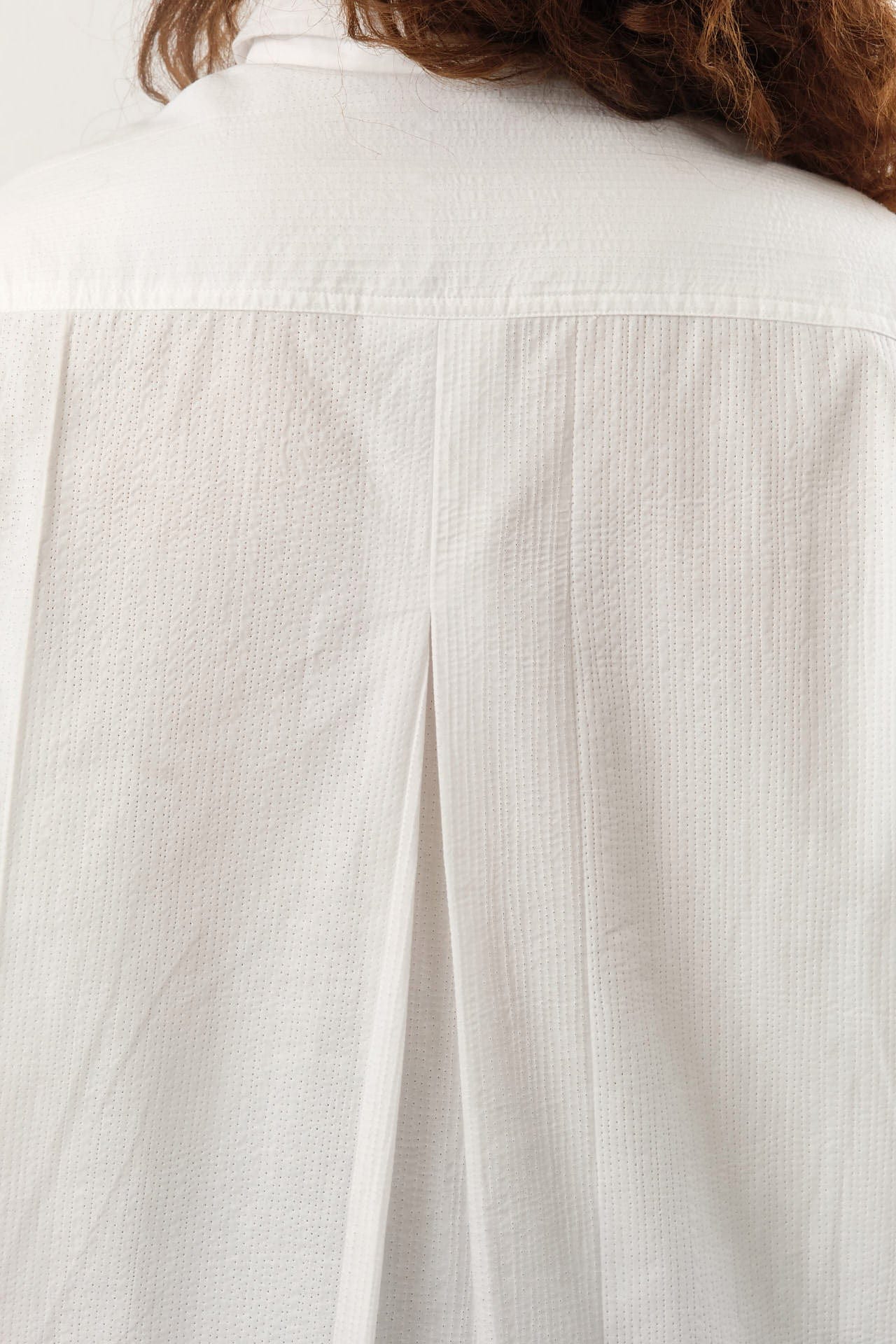 Nymane Apparel Womens Blouses Chris Shirt in White Stitch